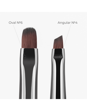 Gel Nail Modeling Brush (Size: Oval No.6, material: metal handle, brown nylon bristles)