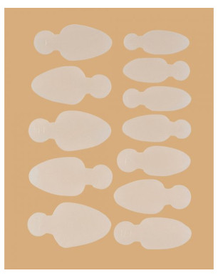 Mold Long Oval - Stencils for French manicure on top molds  (12 pcs/set)