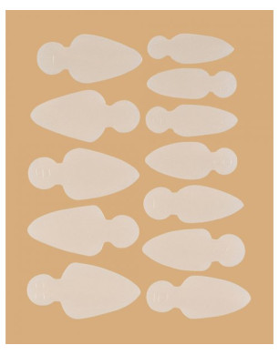 Mold Long Stiletto - Stencils for French manicure on top forms  (12 pcs/set)