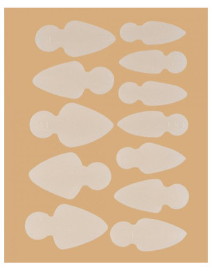 Mold Short Oval - Stencils for French manicure on top forms (12 pcs/set)