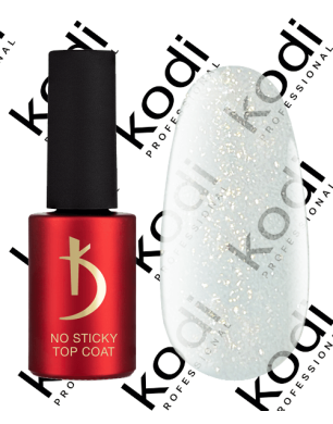 Верхнее покрытие для гель-лака без липкого слоя Sparkle Gold (No Sticky Top coat Sparkle Gold), 7 мл