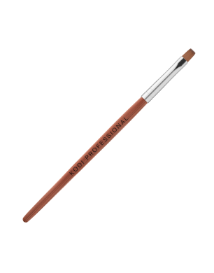 Brush for Gel Nail Modeling № 6 / F, Handle: Wooden, Bristle: Nylon