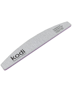 №122 Nail File «Crescent» 100/100 (Color: Light Gray, Size: 178/28/4)