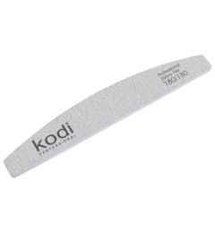 №125 Nail File «Crescent» 180/180 (Color: Light Gray, Size: 178/28/4)