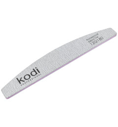 №130 Nail File «Crescent» 120/180 (Color: Light Gray, Size: 178/28/4)