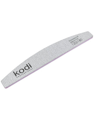 №130 Nail File «Crescent» 120/180 (Color: Light Gray, Size: 178/28/4)