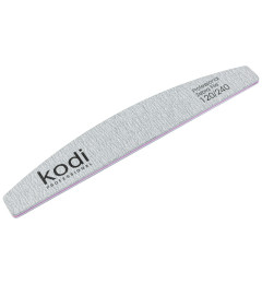 №131 Nail File «Crescent» 120/240 (Color: Light Gray, Size: 178/28/4)