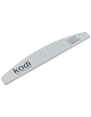 №131 Nail File «Crescent» 120/240 (Color: Light Gray, Size: 178/28/4)