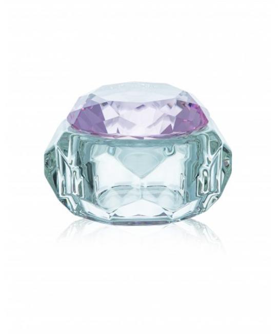 Glass bowl with pink lid, 30 ml