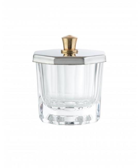 Glass bowl with metal lid, 10 ml