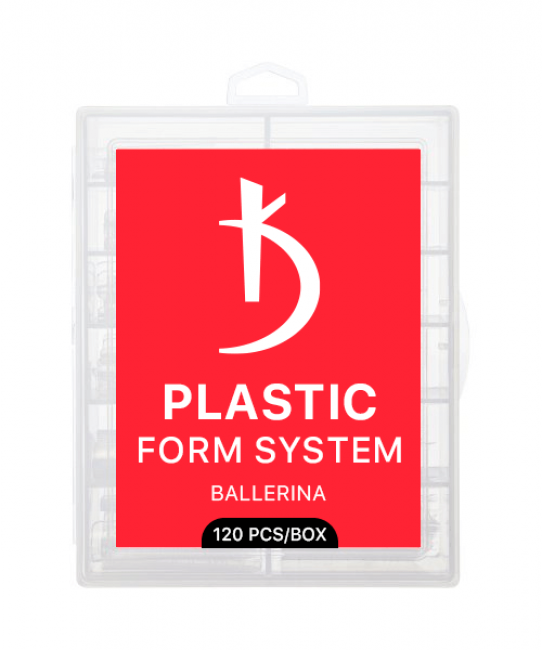 Forme reutilizabile din plastic pentru extensii de unghii Balerina (120 buc/pachet)